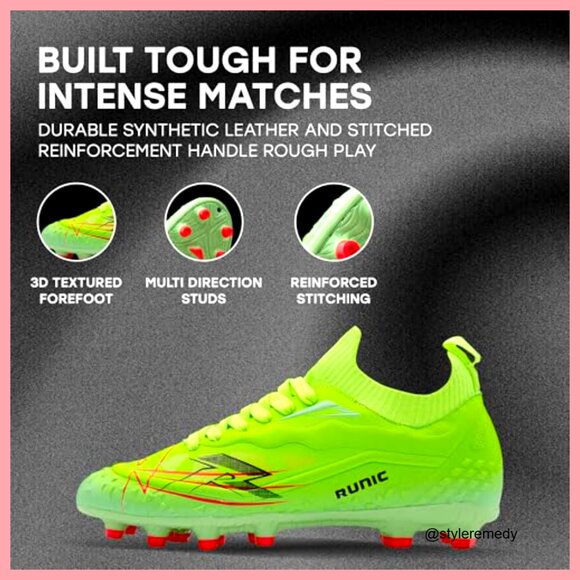Men\'s Soccer Cleats with TPU Sole for Speed and Grip